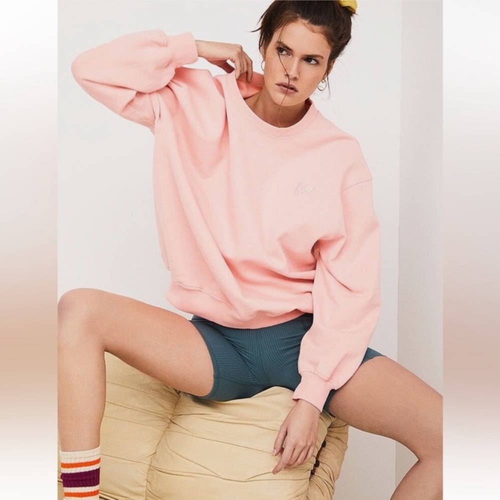 For Love And Lemons Alex Embroidered Logo Sweatshirt
Peach Sz S Oversized